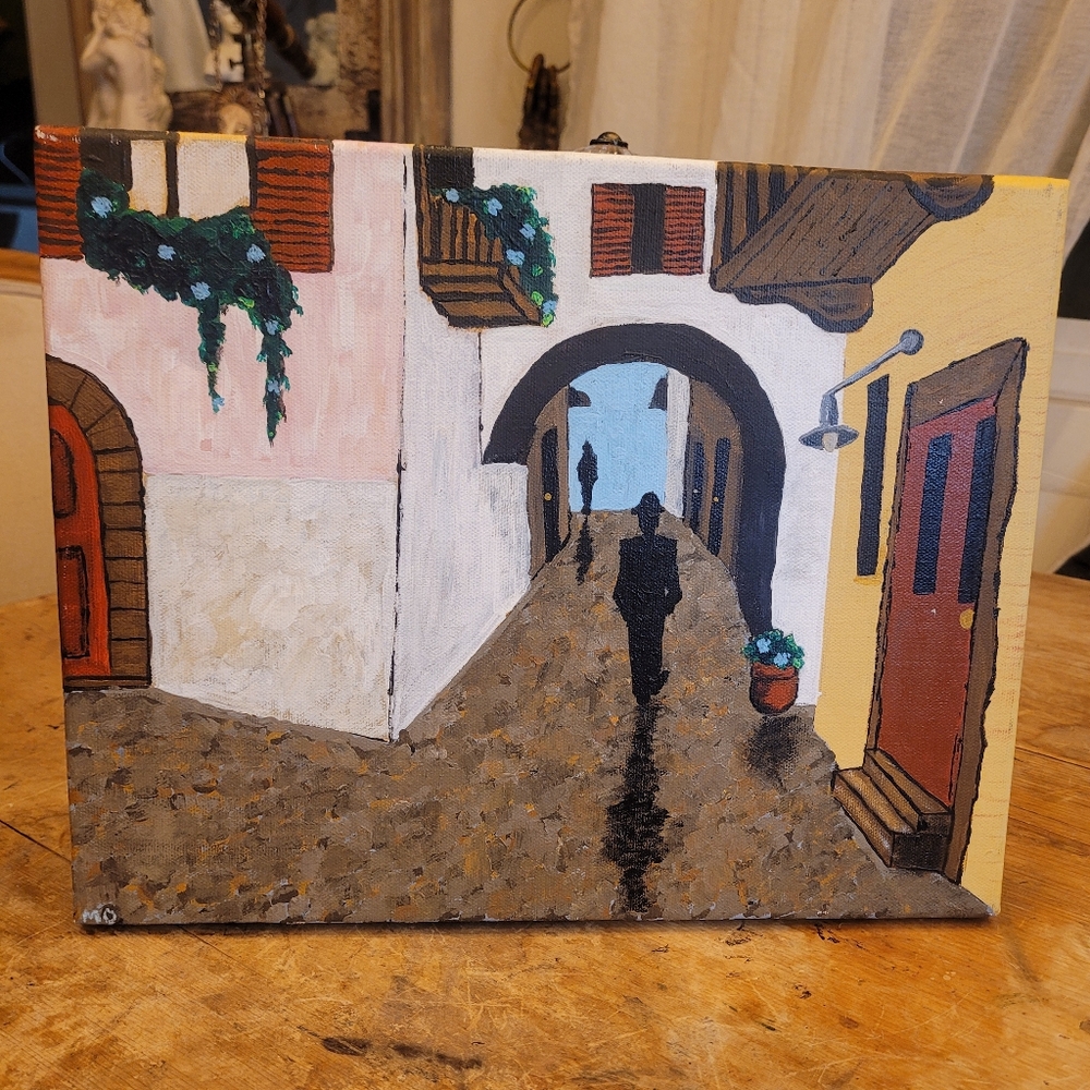 Charming Alleyway Canvas Art